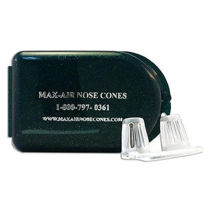 Convenient storage case for keeping Nose Cones and Sinus Cones clean. Small and compact for travel, or for safe keeping bedside from pets and kids.