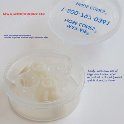 Convenient Storage Case Easily Stores Two Sets of Nose Cones or Sinus Cones