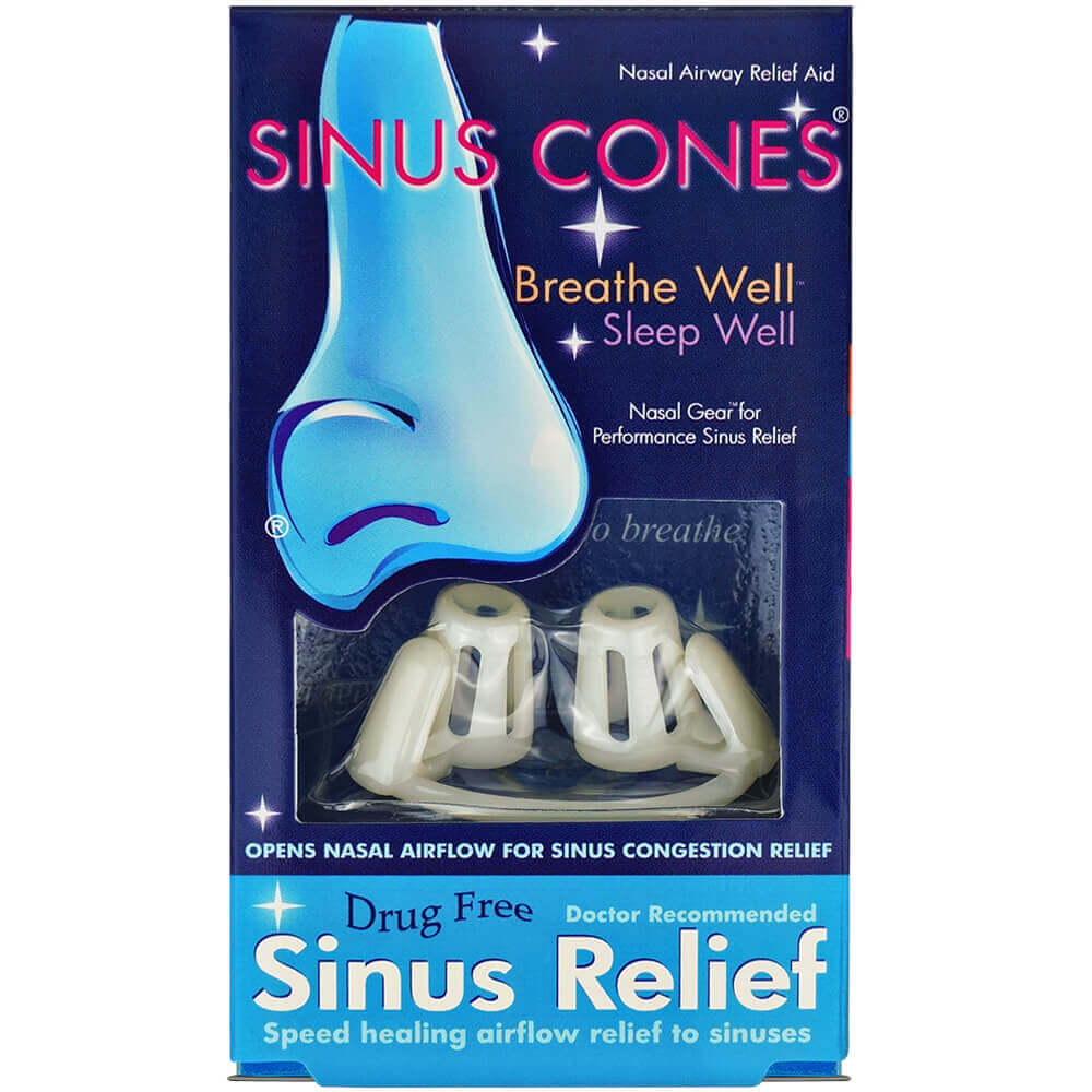 Max-Air Sinus Cones medium size, white material, one pair per packaged product